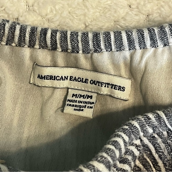 American Eagle Outfitters Womens Striped One Shoulder Mini Dress Medium - Picture 7 of 8